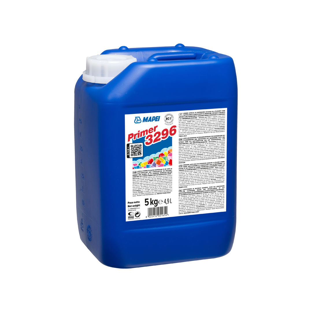 PRIMER 3296 | Primer Acrilico Antipolvere e Consolidante Mapei