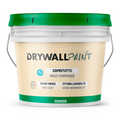 Drywall Paint Oikos – Pittura Acrilica Coprente per Interni e Cartongesso

